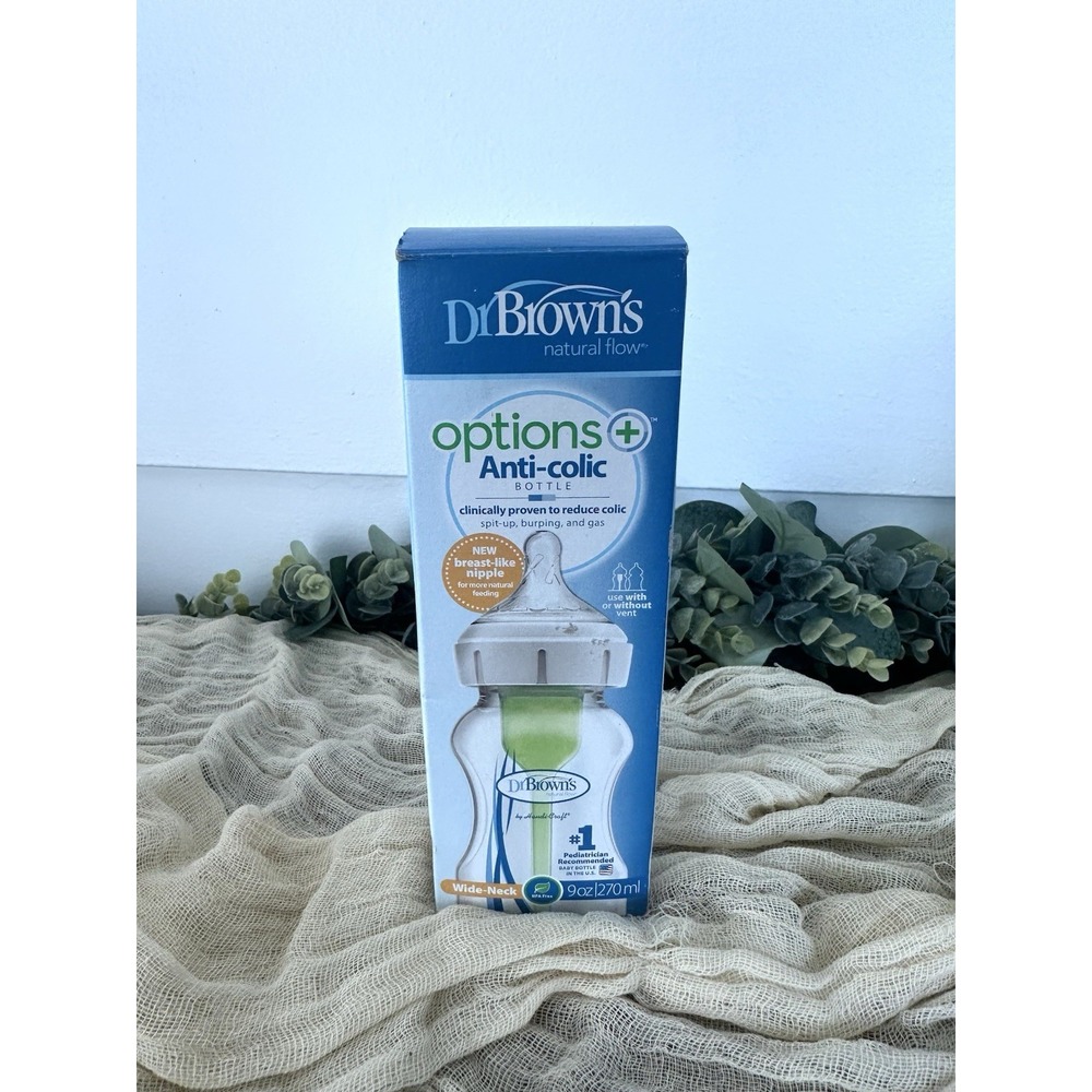 Dr. Brown's Options+ Anti Colic Baby Bottle‎ Wide Neck 9 Oz Single New